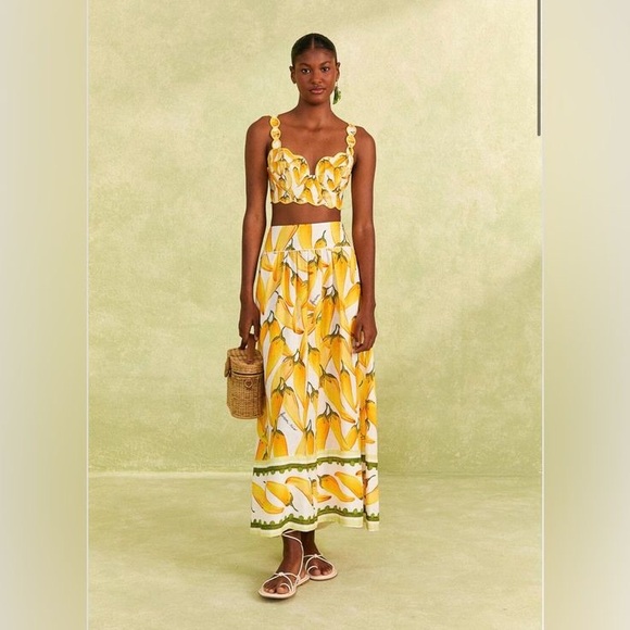 Farm Rio peppers maxi skirt